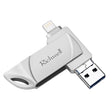 Richwell DXZ65 USB Flash Disk 32G 3 in 1 Micro USB + 8 Pin + USB 3.0 Compatible IPhone & IOS(Silver) - free shipping - PMC TechLife - Order now!