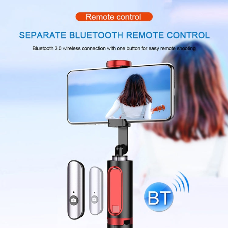 M18 Portable Selfie Stick Remote Control Mobile Phone Holder(Red)