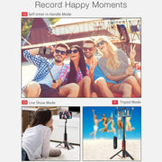 M18 Portable Selfie Stick Remote Control Mobile Phone Holder(White)