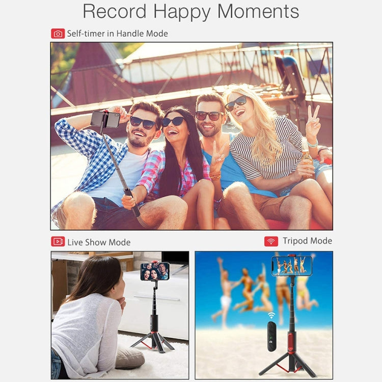 M18 Portable Selfie Stick Remote Control Mobile Phone Holder(Black Tarnish)