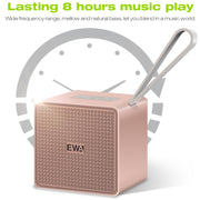 EWA A105 High Hidelity Bluetooth Speaker, Small Size High  Power Bass, TWS Bluetooth Technology Support TF(Blue)