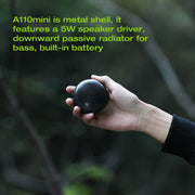 EWA A110mini High Hidelity Bluetooth Speaker Small Size High Power Bass, TWS Bluetooth Technology, Support TF(Black)