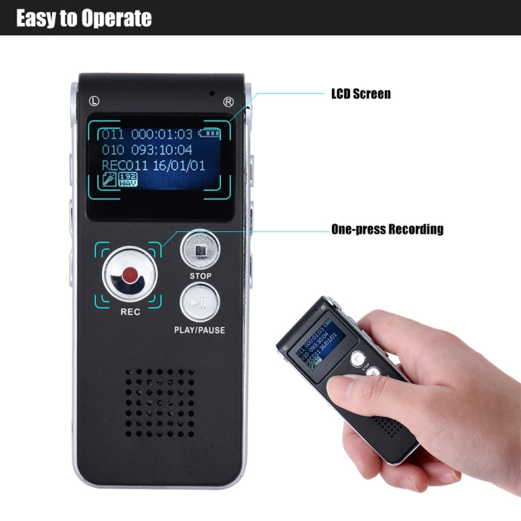 SK-012 8GB Voice Recorder USB Professional Dictaphone  Digital Audio With WAV MP3 Player VAR   Function Record(Purple)