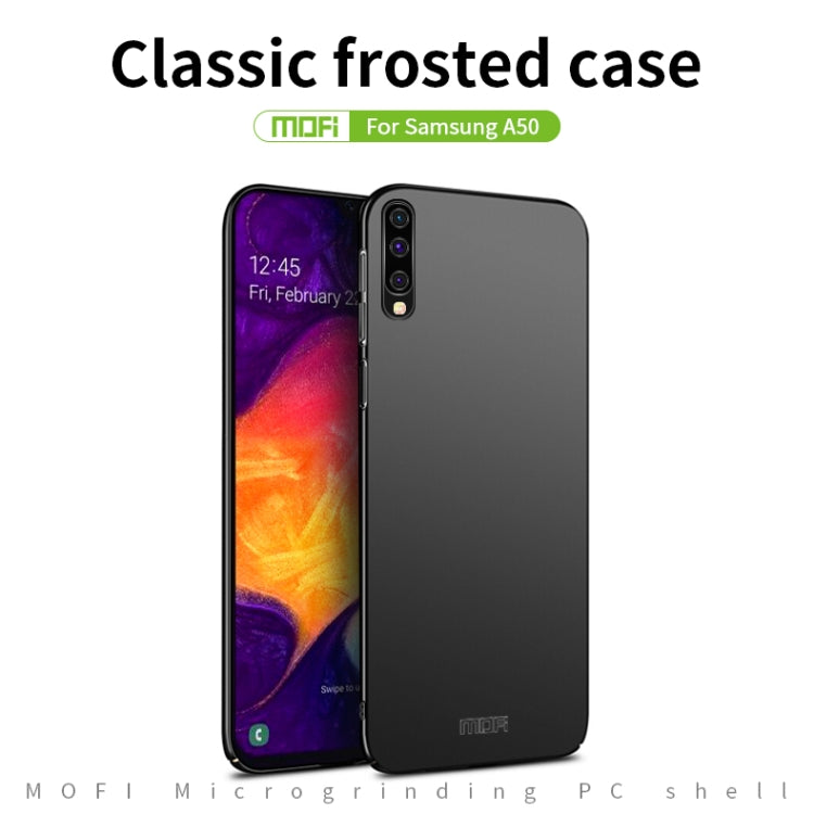 For Galaxy A50 MOFI Frosted PC Ultra-thin Hard Case(Black)