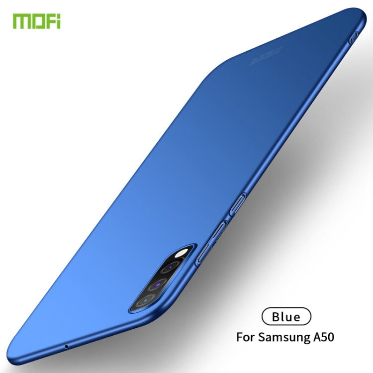 For Galaxy A50 MOFI Frosted PC Ultra-thin Hard Case(Blue)
