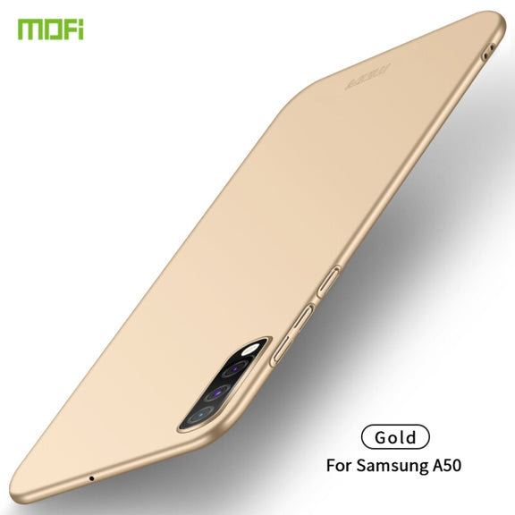 For Galaxy A50 MOFI Frosted PC Ultra-thin Hard Case(Gold)
