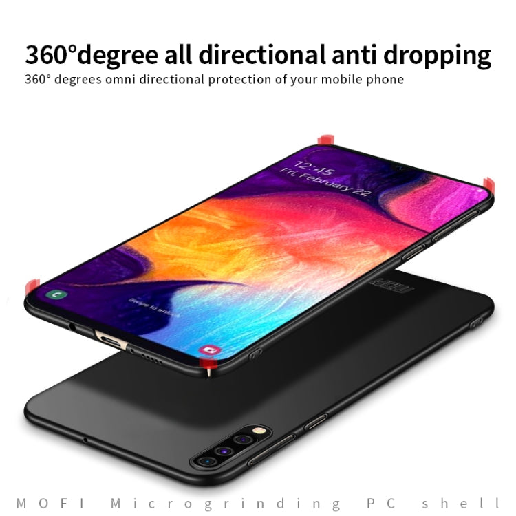 For Galaxy A50 MOFI Frosted PC Ultra-thin Hard Case(Gold)