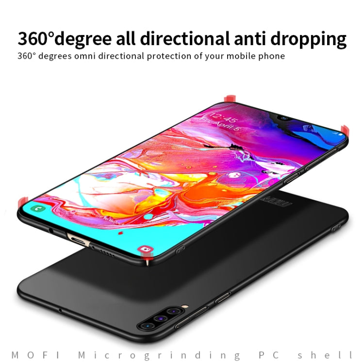 For Galaxy A70 MOFI Frosted PC Ultra-thin Hard Case(Black)