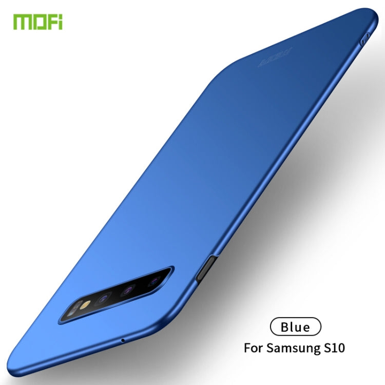 For Galaxy S10 MOFI Frosted PC Ultra-thin Hard Case(Blue)