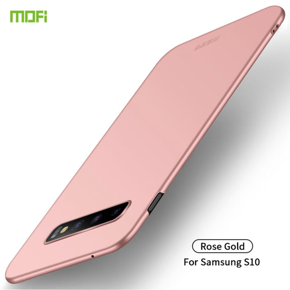 For Galaxy S10 MOFI Frosted PC Ultra-thin Hard Case(Rose gold)