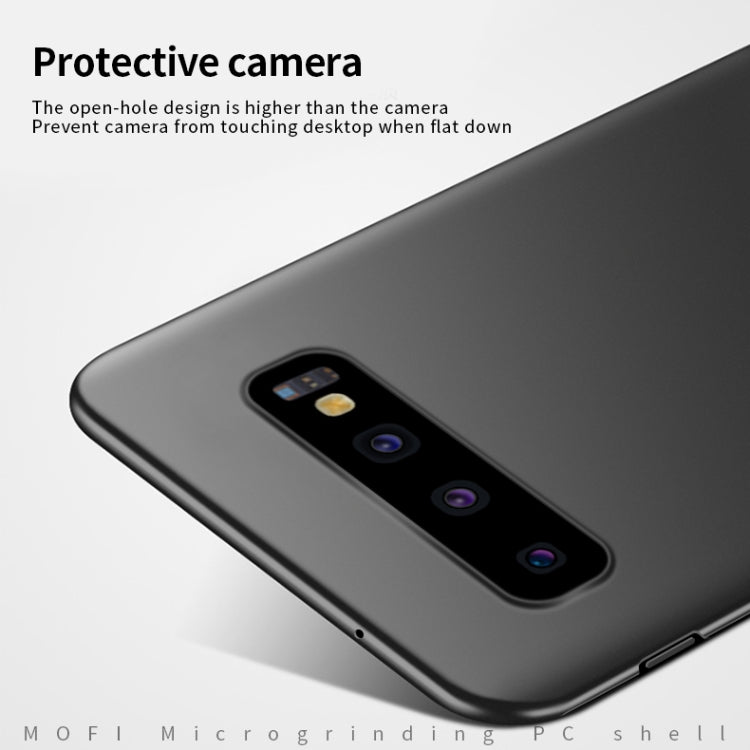For Galaxy S10+ MOFI Frosted PC Ultra-thin Hard Case(Black)