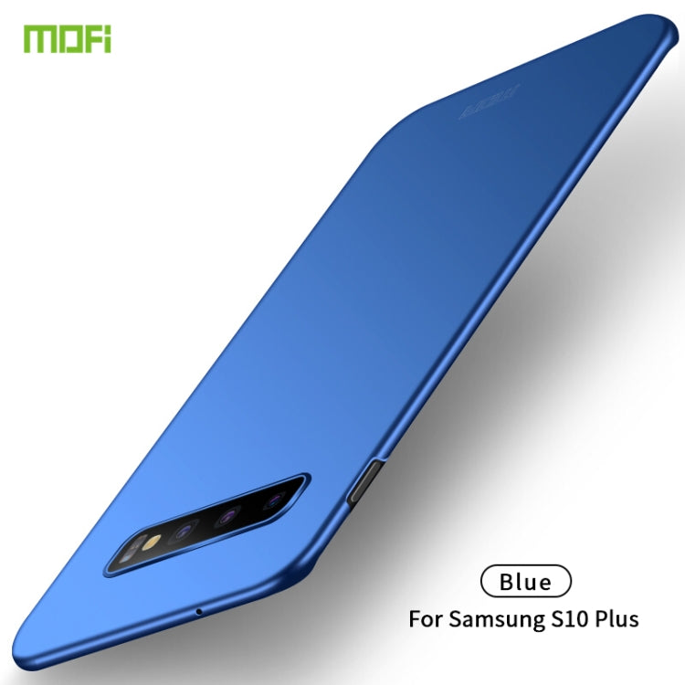 For Galaxy S10+ MOFI Frosted PC Ultra-thin Hard Case(Blue)
