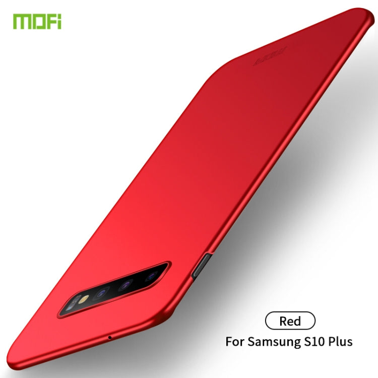 For Galaxy S10+ MOFI Frosted PC Ultra-thin Hard Case(Red)