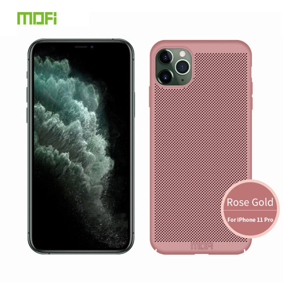 For iPhone 11 Pro MOFI Breathable PC Ultra-thin All-inclusive Protective Case(Rose gold)