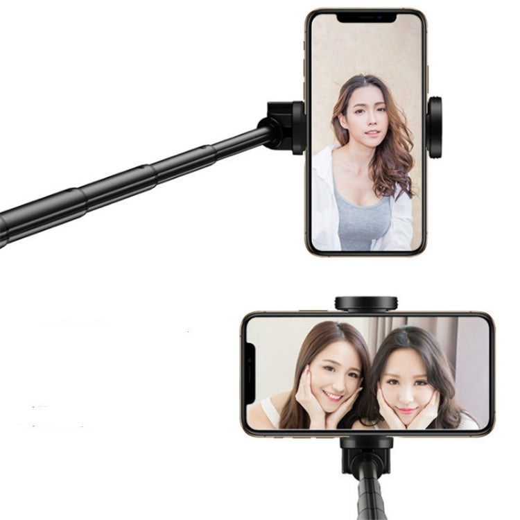 Mini Wireless Bluetooth Phone Selfie Stick Aluminum Handheld Selfie Stick Travel Artifact(Black)