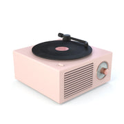 X10 Atomic Bluetooth Speakers Retro Vinyl Player Desktop Wireless Creative Multifunction Mini Stereo Speakers(Nordic Pink)