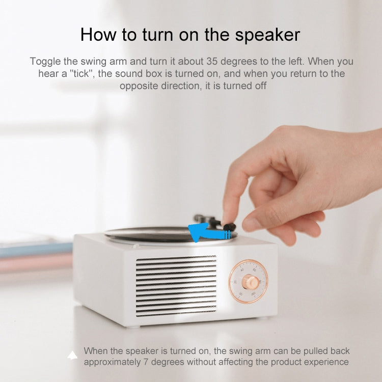 X10 Atomic Bluetooth Speakers Retro Vinyl Player Desktop Wireless Creative Multifunction Mini Stereo Speakers(Bamboo Spring Green)