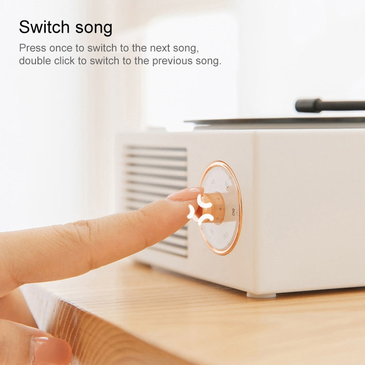 X10 Atomic Bluetooth Speakers Retro Vinyl Player Desktop Wireless Creative Multifunction Mini Stereo Speakers(Bamboo Spring Green)