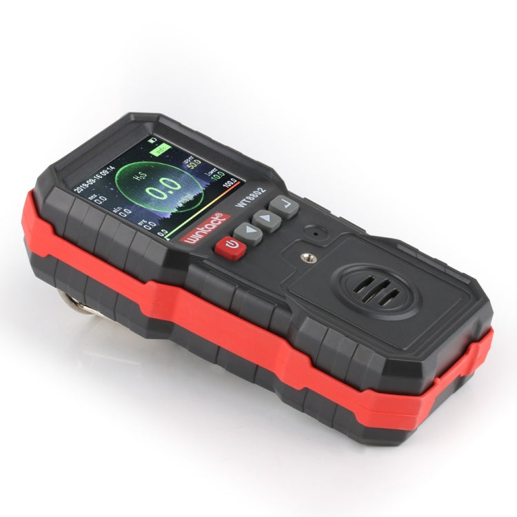 WINTACT WT8802 Hydrogen Sulfide Monitor Professional Rechargeable Gas Sensor High Sensitive Digital Sound-light Vibration Alarm H2S Detector