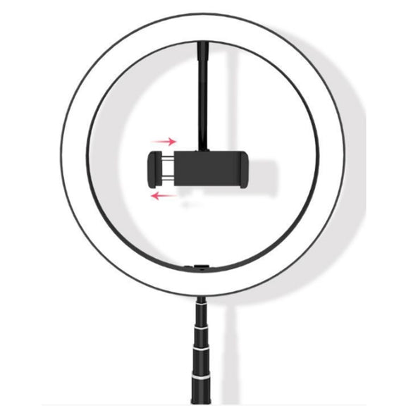 Portable Collapsible Studio-Level Professional Fill Light Mobile Phone Bracket LED Ring Light(Black)