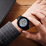 SKMEI 1497 Fashion Simple Backlight Single Display Electronic Watch Timing Alarm Watch(Black )