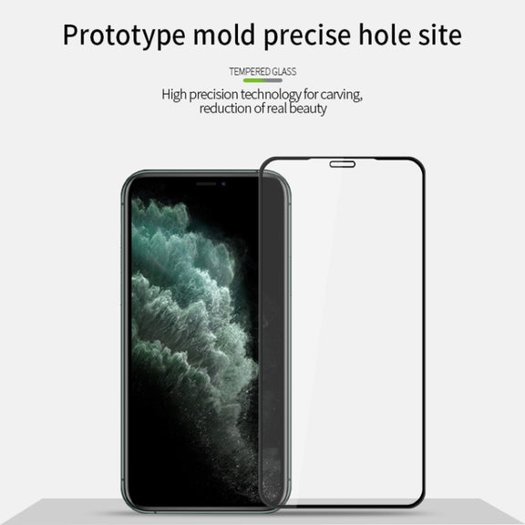 For iPhone 11 Pro Max MOFI 9H 3D Explosion-proof Curved Screen Tempered Glass Film(Black)
