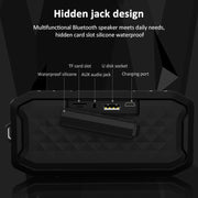 M3 Wireless Bluetooth Speakers Water-resistant Portable Outdoor Loudspeaker Mini Box Speaker Support FM & TF & U Disk(Red)