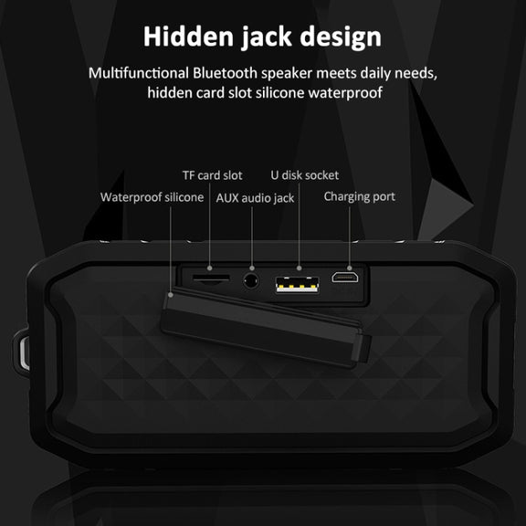 M3 Wireless Bluetooth Speakers Water-resistant Portable Outdoor Loudspeaker Mini Box Speaker Support FM & TF & U Disk(Green)