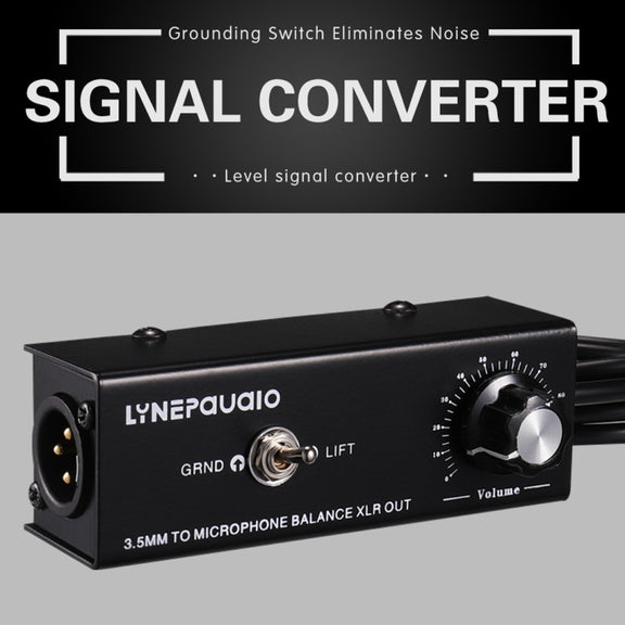 B012 Professional Stereo Signal Converted to Microphone Balanced Signal Output