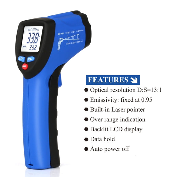 FLUS IR-801H -50～350℃Laser Infrared  Mini Handheld Portable Digital Electronic Outdoor Non-contact Thermometer