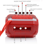 T&G TG162 LED Stereo Portable Bluetooth Speaker Mini Wireless Speaker Subwoofer(Gray)