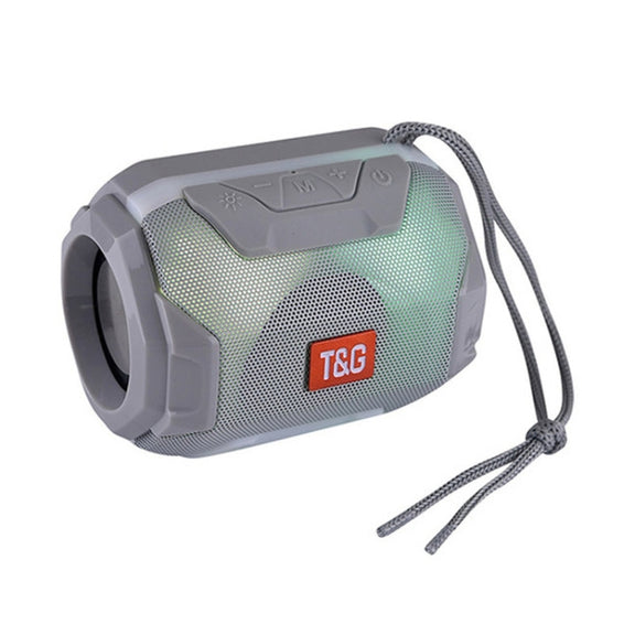 T&G TG162 LED Stereo Portable Bluetooth Speaker Mini Wireless Speaker Subwoofer(Gray)