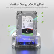 ORICO 6239U3 3.5/2.5inch 2 Bay Transparent USB3.0 Ordinary Reading & Writing Hard Drive Dock