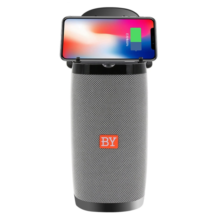 NBY 6650 Portable Multi-function Bluetooth Speaker 3D Surround Stereo Sound, Support Wireless Charging(Gray)