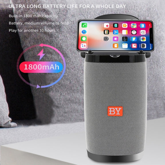 NBY 6650 Portable Multi-function Bluetooth Speaker 3D Surround Stereo Sound, Support Wireless Charging(Gray)