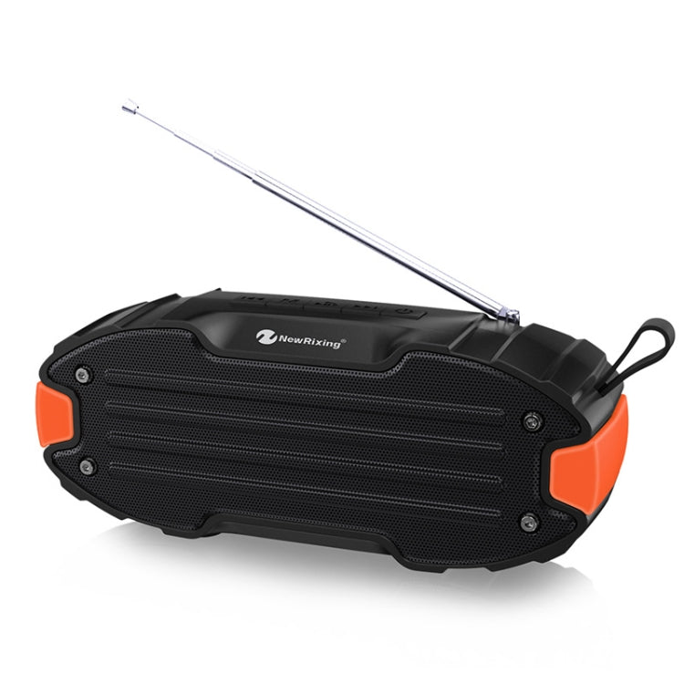 New Rixing NR907 Portable Stereo Surround Soundbar Bluetooth Speaker with Microphone, Support TF Card FM(Orange)