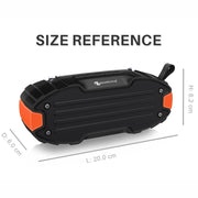 New Rixing NR907 Portable Stereo Surround Soundbar Bluetooth Speaker with Microphone, Support TF Card FM(Orange)