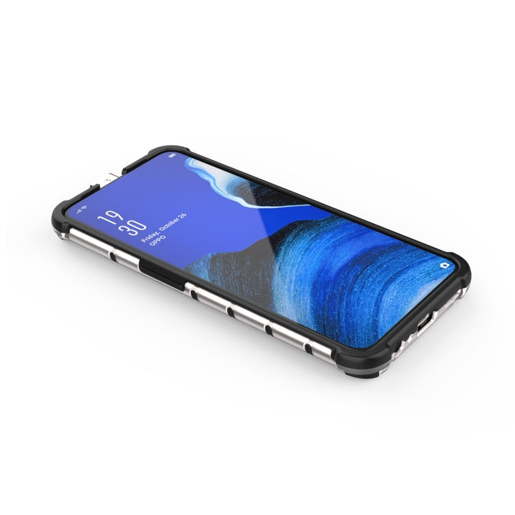 For Oppo Reno2 Z Shockproof Honeycomb PC + TPU Case(White)