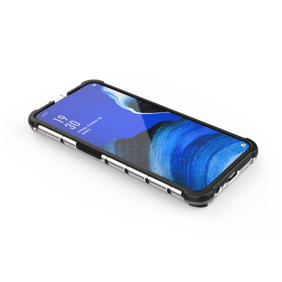For Oppo Reno2 Z Shockproof Honeycomb PC + TPU Case(White)