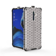 For Oppo Reno2 Z Shockproof Honeycomb PC + TPU Case(White)