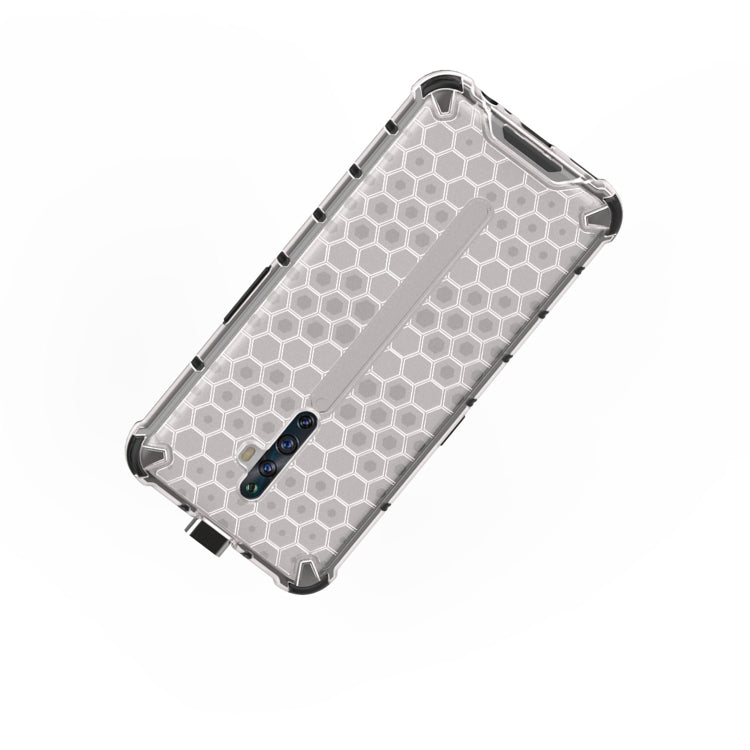 For Oppo Reno2 Z Shockproof Honeycomb PC + TPU Case(White)