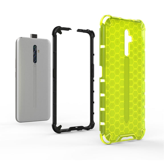For Oppo Reno2 Z Shockproof Honeycomb PC + TPU Case(White)