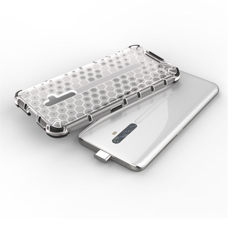 For Oppo Reno2 Z Shockproof Honeycomb PC + TPU Case(White)