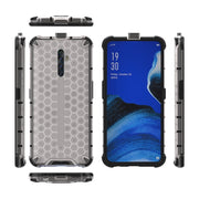 For Oppo Reno2 Z Shockproof Honeycomb PC + TPU Case(White)