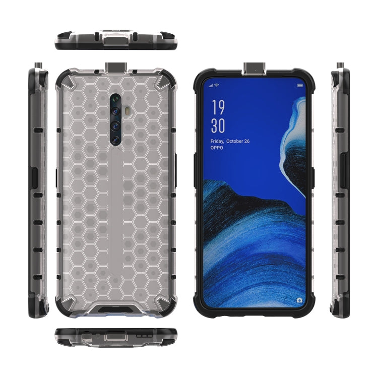 For Oppo Reno2 Z Shockproof Honeycomb PC + TPU Case(White)
