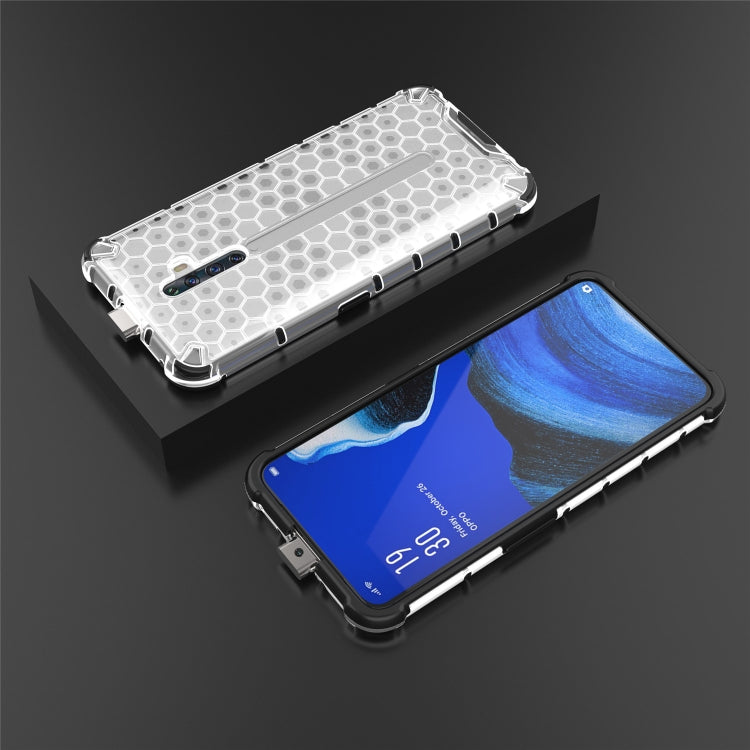 For Oppo Reno2 Z Shockproof Honeycomb PC + TPU Case(White)