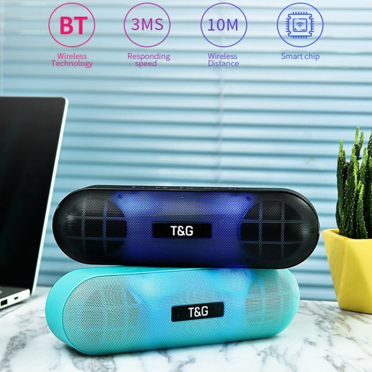 T&G TG148 Portable Stereo Audio Super Bass LED Lantern Pill Wireless Bluetooth Speaker(Blue)