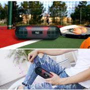 T&G TG148 Portable Stereo Audio Super Bass LED Lantern Pill Wireless Bluetooth Speaker(Red)