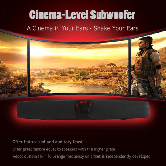 New Rixing NR7017 TWS Portable 10W Stereo Surround Soundbar Bluetooth Speaker with Microphone(Red)