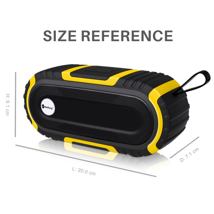 New Rixing NR5016 Wireless Portable Bluetooth Speaker Stereo Sound 10W System Music Subwoofer Column, Support TF Card, FM(Black)